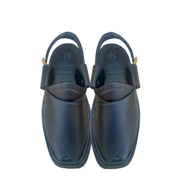 Zalmi Black Hand made premium chappal