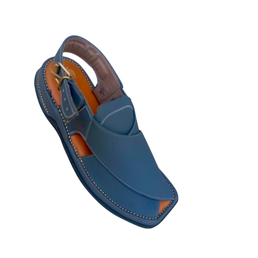 Gray zardari premium hand made chappal