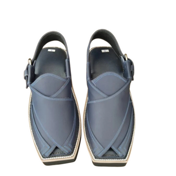 Navy Blue kaptan Premium hand made chappal (Made on Demand)