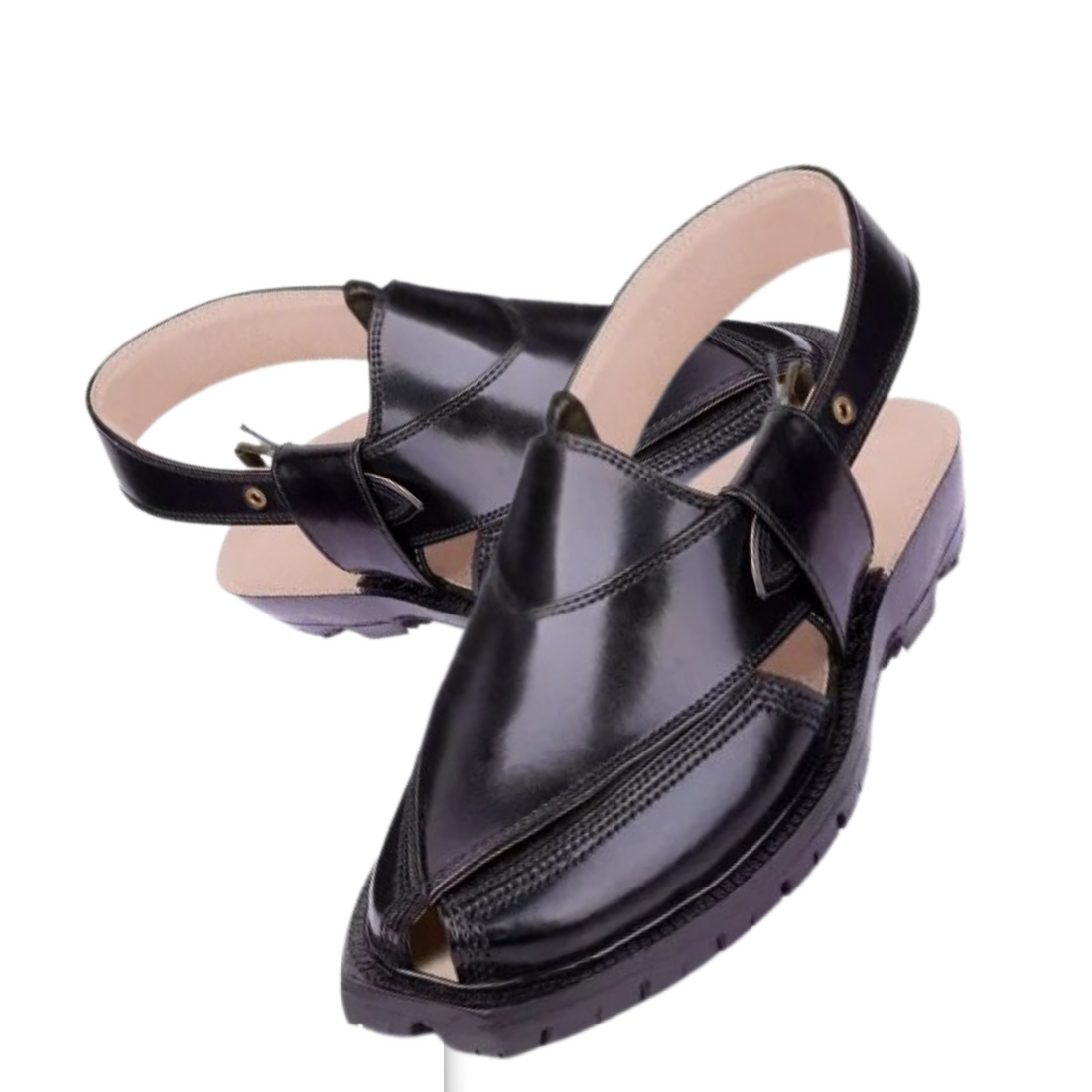 Black Norozi premium hand made chappal (Made on Demand)