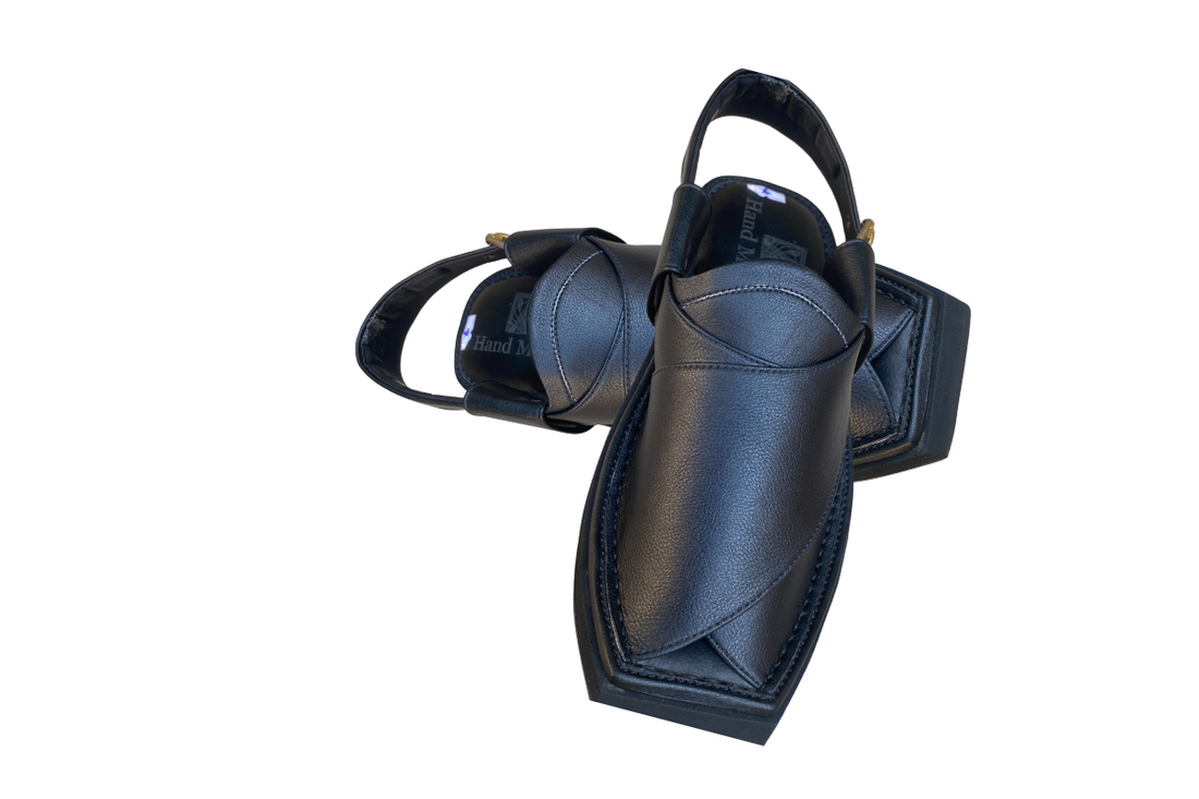 Black kaptan premium Hand made chappal